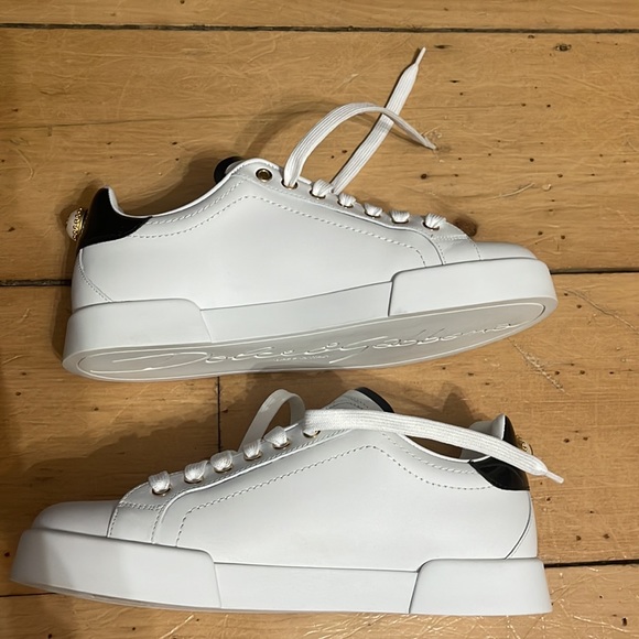 Dolce & Gabbana Calfskin nappa Portofino sneakers with lettering - Picture 10 of 15